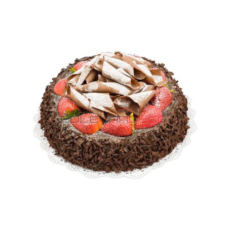 RÉPLICA PASTEL DE CHOCOLATE CON FRESAS Ø 23x10cm, Replica de comida, ficticio de alimentos, fake food, alimentos de plástico