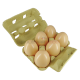 RÉPLICA HUEVOS MARRONES CAJA 6 PIEZAS 15X6 CM, HUEVOS DE imitación, comida, ficticia de alimentos, fake food, alimentos de plástico, imitación de comida, imitación de alimentos