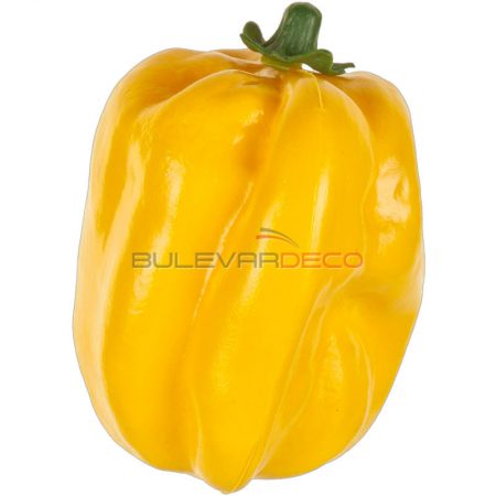 RÉPLICA PIMIENTO AMARILLO Ø 8,5X11CM, comida, alimentos ficticios, fake food, réplica de comida, réplica de alimentos, alimentos de plástico decorativos, imitación de comida, imitación de alimentos, alimentos no perecederos, Imitación y alimentos ficticios bulevardeco.com