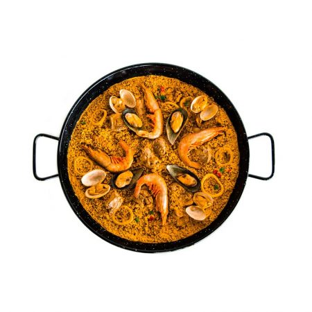 RÉPLICA PAELLA DE ARROZ MIXTA, MARISCO Y CARNE Ø 40cm 5cm, comida, alimentos ficticios, fake food, réplica de comida, réplica de alimentos, alimentos de plástico decorativos, imitación de comida, imitación de alimentos, alimentos no perecederos, Imitación y alimentos ficticios bulevardeco.com