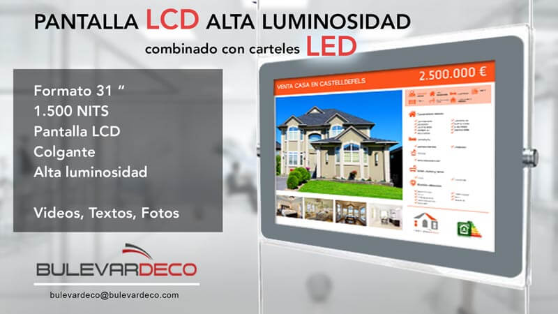 Párrafo Historiador fuerte ESCAPARATES LED INMOBILIARIAS - Bulevardeco