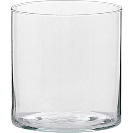 JARRÓN DE CRISTAL TUBO 10 CM Ø 10 CM, decoración para restaurantes, decoración para hoteles, decoración para tiendas, cristal decorativo, jarrones para la mesa, jarrón para la decoración de la mesa, réplica de comida para los jarrones de cristal, decoración cristal con réplica de comida, exposición de imitación de comida con jarrones de cristal transparente