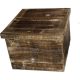 CAJA DE MADERA VINTAGE CON TAPA 33X26X33 CM, decoración para restaurantes, decoración para hoteles, decoración para tiendas, cristal decorativo, jarrones para la mesa, jarrón para la decoración de la mesa, réplica de comida para los jarrones de cristal, decoración cristal con réplica de comida, exposición de imitación de comida con jarrones de cristal transparente