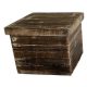 CAJA DE MADERA VINTAGE CON TAPA 26X21X26 CM, decoración para restaurantes, decoración para hoteles, decoración para tiendas, cristal decorativo, jarrones para la mesa, jarrón para la decoración de la mesa, réplica de comida para los jarrones de cristal, decoración cristal con réplica de comida, exposición de imitación de comida con jarrones de cristal transparente