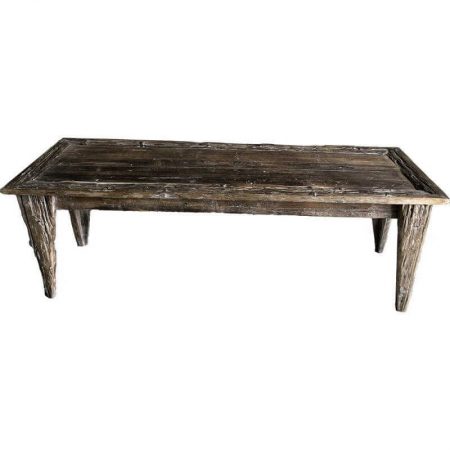 MESA DE MADERA VINTAGE 180X64X60 CM, decoración para restaurantes, decoración para hoteles, decoración para tiendas, cristal decorativo, jarrones para la mesa, jarrón para la decoración de la mesa, réplica de comida para los jarrones de cristal, decoración cristal con réplica de comida, exposición de imitación de comida con jarrones de cristal transparente